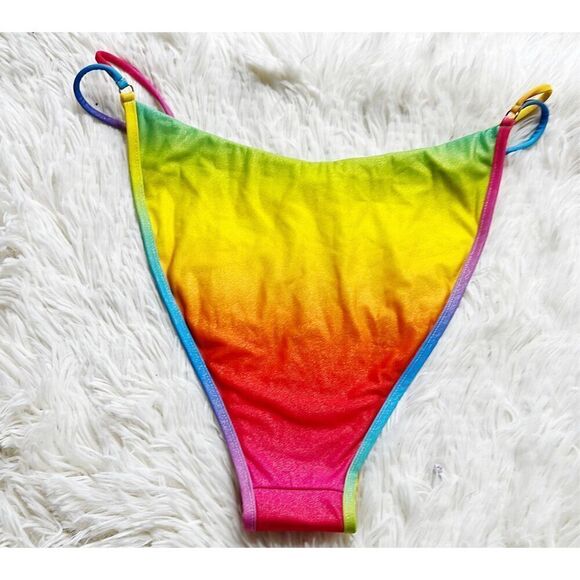 Monica Hansen Rainbow String Bikini 2 Piece NWT Size Small - Picture 8 of 8